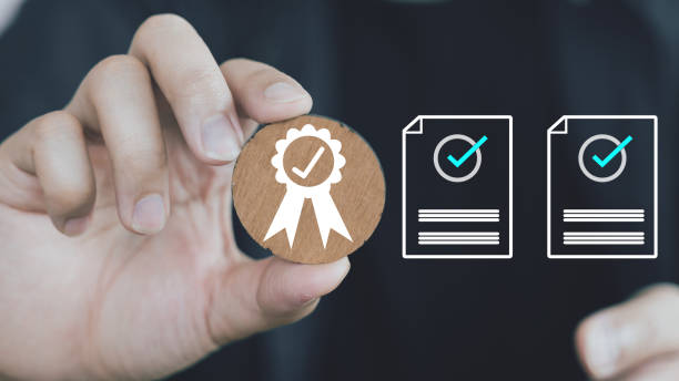 Quality standard Certificate with check list data feedback for Quality Warranty. Standardization, certification. Compliance to regulations service and standards.